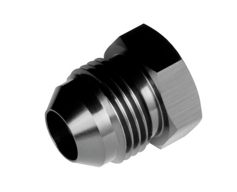 Redhorse Performance 806 Series AN Flare Plugs 806-12-2 Fitting, Plug, -12 Male, Hex Head, Aluminum, Black Anodized, Each