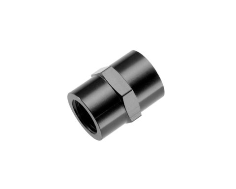 Redhorse Performance 910 Series NPT Female Nipple Fittings 910-06-2 Fitting, Coupler, to NPT, Straight, Aluminum, Black Anodized, 3/8 in. NPT, 3/8 in. NPT, Each