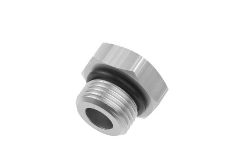 Redhorse Performance 814 Series AN O-Ring Port Plugs 814-08-5 Fitting, Plug, -8 O-Ring, Aluminum, Clear Anodized, Each