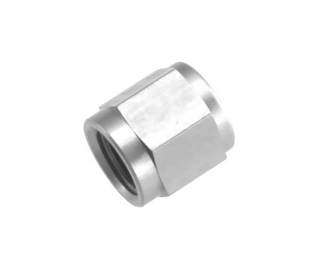 Redhorse Performance 818 Series Tube Nuts 818-03-5 Nuts, Aluminum, Clear Anodized, -3 AN Female Threads, Set of 6