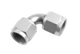Redhorse Performance 8190 Series Couplers 8190-06-5 Fitting, Coupler, Union, AN to AN, 90 Degree, Aluminum, Clear Anodized, -6 AN, -6 AN, Swivel, Each thumbnail 1