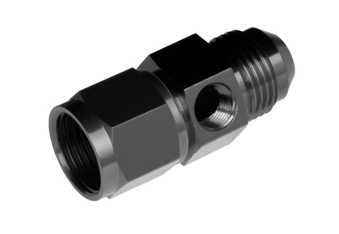Redhorse Performance 9192 Series Gauge Adapters 9192-08-2 Fitting, Pressure Adapter, Straight, Aluminum, Black Anodized, -8 AN Male, -8 AN Female, 1/8 in. NPT Female, Each thumbnail 2
