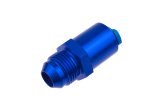 Redhorse Performance 880 Series Fuel Line Adapter Fittings 880-06-05-1 Fitting, Push-On EFI, Straight, Male -6 AN, Female Quick-Connect, Threaded Cap, 5/16 in., Aluminum, Blue Anodized, Each thumbnail 1