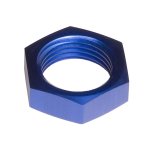 Redhorse Performance 924 Series Bulkhead Nuts 924-03-1 Fitting, Nut, -3 AN, Female Thread, Aluminum, Blue Anodized, Pair thumbnail 1