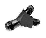 Redhorse Performance 930 Series Y-Blocks 930-06-04-2 Fuel Block, Y-Type, Aluminum, Black Anodized, Male -6 AN Inlet, Male -4 AN Outlets, Each thumbnail 1