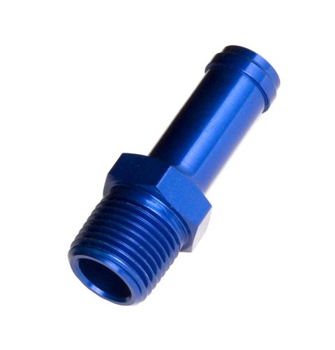 Redhorse Performance 840 Series Hose Barb to NPT Adapters 840-12-12-1 Fitting, Adapter, AN Barb, Straight, Aluminum, Blue Anodized, 3/4 in. NPT, 3/4 in. Barb, Each