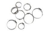 Redhorse Performance 420 Series Push-Lock Hose Clamps 420-16 Clamps, Push Lock, Stainless Steel, Natural, -16 AN, Pair thumbnail 1