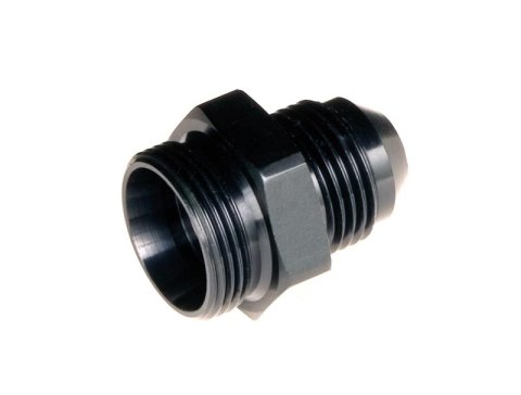 Redhorse Performance 5000 Series Carburetor Inlet Fittings 5015-06-2 Fitting, Inlet, Long, -6 AN to 9/16 in.-24 Male Thread, Aluminum, Black Anodized, Each thumbnail 1