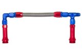Redhorse Performance 5150 Series Dual-Feed Carburetor Kits 5150-06-1 Fuel Line, Braided Stainless Steel, Red/Blue Anodized, Holley, 4150, -6 AN Inlet, Each thumbnail 2