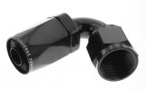 Redhorse Performance 6000 Series Non-Swivel Seal Hose Ends 6120-04-2 Ends, Series, Seal, -4 AN Female Threads, Reusable non-swivel, 120 degree, -4 AN Hose, Aluminum, Black Anodized, Each thumbnail 1