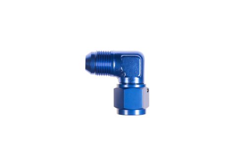 Redhorse Performance 8290 Series Couplers 8290-10-10-1 Fitting, Coupler, Union, AN to AN, 90 Degree, Aluminum, Blue Anodized, -10 AN, -10 AN, Swivel, Each thumbnail 1