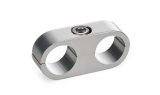 Redhorse Performance 730 Series AN Hose Separators 730-08-08-5 and Line Mounting Clamps, Separators, 2 Capacity, Aluminum, Clear Anodized, 0.680 in. O.D., for -8 Braided Hose, Each thumbnail 4