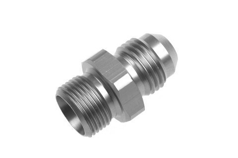 Redhorse Performance 5000 Series Carburetor Inlet Fittings 5015-06-5 Fitting, Inlet, Long, -6 AN to 9/16 in.-24 Male Thread, Aluminum, Clear Anodized, Each