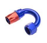 Redhorse Performance 1000 Series Swivel Seal Hose Ends 1180-06-1 Ends, Series, Seal, -6 AN Female Threads, Reusable swivel, 180 degree, -6 AN Hose, Aluminum, Red/Blue Anodized, Each thumbnail 2