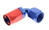 Redhorse Performance 6000 Series Non-Swivel Seal Hose Ends 6090-10-1 Ends, Series, Seal, -10 AN Female Threads, Reusable non-swivel, 90 degree, -10 AN Hose, Aluminum, Red/Blue Anodized, Each thumbnail 2