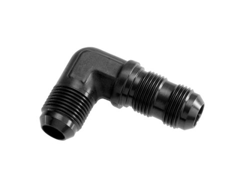 Redhorse Performance 833 Series Bulkhead Fittings 833-12-2 Fitting, Union, 90 Degree, -12 AN, Aluminum, Black Anodized, Each