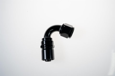 Redhorse Performance 7000 Series Crimp Style Hose End Fittings 7122-12-2 Ends, Ends, 120 degree, Collar, -12 AN Size, Aluminum, Black, -12 AN Female Threads, Each