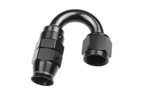 Redhorse Performance 1200 Series Reuseable PTFE Hose Ends 1280-10-2 Ends, Series, Reuseable, PTFE, -10 AN Female Threads, Reusable swivel, 180 degree, -10 AN Hose, Aluminum, Black Anodized, Each
