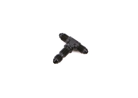Redhorse Performance 834 Series Bulkhead Tee Adapter Fittings 834-04-2 Fitting, Adapter, Bulkhead, AN Tee, -4 AN, Aluminum, Black Anodized, Each thumbnail 2
