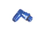 Redhorse Performance 1690 Series AN to ORB Adapters 1690-06-06-1 Fitting, Adapter, AN, 90 Degree, Aluminum, Blue Anodized, -6 AN, Swivel, Each thumbnail 1