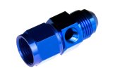 Redhorse Performance 9192 Series Gauge Adapters 9192-04-1 Fitting, Pressure Adapter, Straight, Aluminum, Blue Anodized, -4 AN Male, -4 AN Female, 1/8 in. NPT Female, Each thumbnail 2