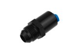 Redhorse Performance 880 Series Fuel Line Adapter Fittings 880-08-06-2 Fitting, Push-On EFI, Straight, Male -8 AN, Female Quick-Connect, Threaded Cap, 3/8 in., Aluminum, Black Anodized, Each thumbnail 2