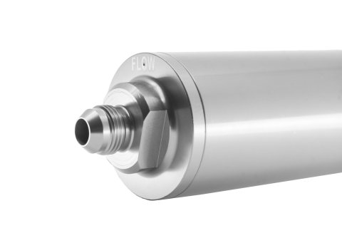 Redhorse Performance 4651 Series 10 Microns Fuel Filter with -12 AN Inlet Size 4651-12-5-10 Filter, Inline Mount, Aluminum, Clear Anodized, Microns, Male Inlet/Outlet, Each thumbnail 2