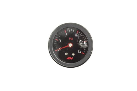 Redhorse Performance 5002 Series Liquid Filled Fuel Pressure Gauges 5002-15-3 Gauge, Pressure, 0-15 psi, 1 1/2 in., Analog, Mechanical, Filled, Each thumbnail 1