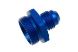 Redhorse Performance 5000 Series Carburetor Inlet Fittings 5030-06-1 Fitting, Inlet, -6 AN to 7/8-20 in. Male Thread, Aluminum, Blue Anodized, Pair thumbnail 1