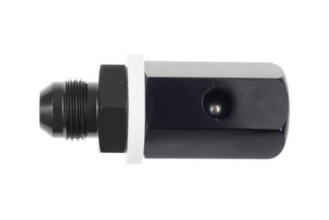 Redhorse Performance 566 Series Roll Over Vent Valves 566-08-2 Fitting, Tip Valve/Roll Vent, Aluminum, Black Anodized, Male -8 AN, Each