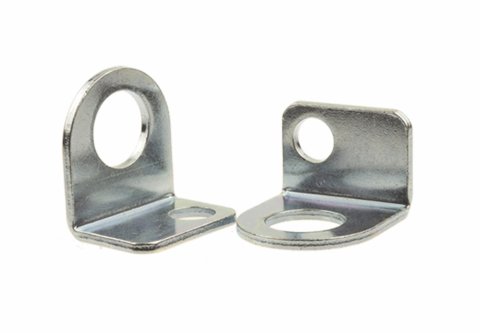 Redhorse Performance 356 Series Brake Hose Mounting Tabs 356-0 Tabs, Line Adapter, Steel, Bolt-On, 90 Degree, Pair