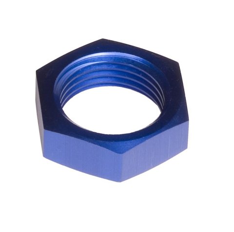 Redhorse Performance 924 Series Bulkhead Nuts 924-08-1 Fitting, Nut, -8 AN, Female Thread, Aluminum, Blue Anodized, Pair