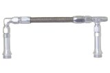 Redhorse Performance 5150 Series Dual-Feed Carburetor Kits 5150-06-5 Fuel Line, Braided Stainless Steel, Clear Anodized, Holley, 4150, -6 AN Inlet, Each thumbnail 1