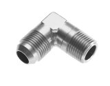Redhorse Performance 822 Series 90 Degree AN to NPT Adapter Fittings 822-03-02-5 Fitting, Adapter, NPT, Degree, Aluminum, Clear Anodized, -3 AN, 1/8 in. NPT, Each thumbnail 1