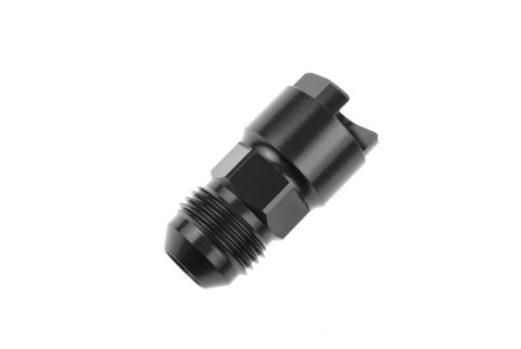Redhorse Performance 881 Series Quick Disconnect Female Fittings 881-06-06-2 Fitting, Series, Fuel Rail Adapter, Straight, Male -6 AN Threads, 3/8 in. Quick-Connect with Threaded Cap, Aluminum, Black Anodized, Each thumbnail 2