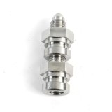 Redhorse Performance 335 Series Inverted Flare Female Adapters 335-03-03 Fittings, Brake, Male -3 AN to 3/8 in.-24 Thread Flare, Steel, Nickel Plated, Pair thumbnail 1