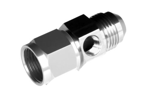 Redhorse Performance 9192 Series Gauge Adapters 9192-06-5 Fitting, Pressure Adapter, Straight, Aluminum, Clear Anodized, -6 AN Male, -6 AN Female, 1/8 in. NPT Female, Each thumbnail 1