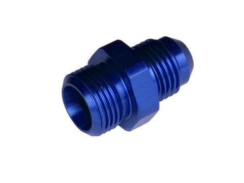 Redhorse Performance 5000 Series Carburetor Inlet Fittings 5020-06-1 Fitting, Inlet, Long, -6 AN to 5/8 in.-20 Male Thread, Aluminum, Blue Anodized, Each thumbnail 1