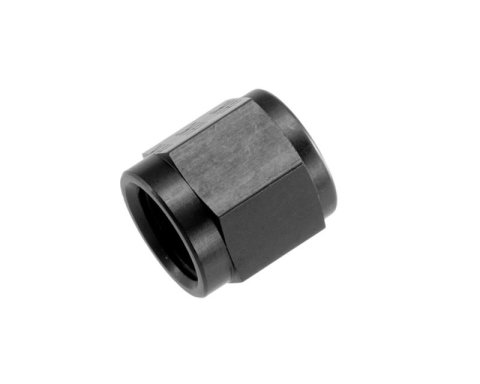 Redhorse Performance 818 Series Tube Nuts 818-08-2 Nuts, Series, Aluminum, Black, -8 AN Size, Pair