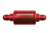 Redhorse Performance 4151 Series 100 Microns Fuel Filter with -6 AN Inlet Size 4151-06-3 Filter, Inline Mount, Aluminum, Red Anodized, Microns, Male Inlet/Outlet, Each thumbnail 2