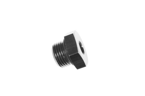 Redhorse Performance 8148 Series ORB Port Plugs 8148-10-2 Fitting, Plug, -10 AN O-Ring, Aluminum, Black Anodized, Features 1/8 in. NPT in Center, Each
