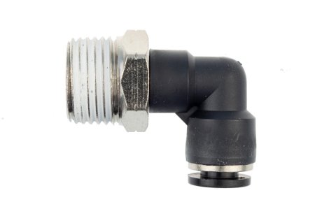 Redhorse Performance 4722 Series Push-to-Connect Fittings 4722-04-04-2 Fitting, Air Line, 90 Degree, Male 1/4 in. NPT to 1/4 in., Nylon/Brass, Each thumbnail 1
