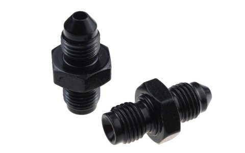Redhorse Performance 336 Series Inverted Flare Male Adapters 336-03-11-2 Fittings, Brake, -3 AN to M10 x 1.00 Thread Flare, Steel, Black, Pair thumbnail 2
