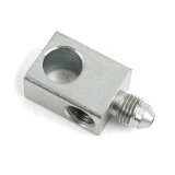 Redhorse Performance 342 Series Inverted Flare Male Tee Adapters 342-03-03 Brake Fittings, Adapters, Steel, Nickel, 3/8 in.-24 Female Threads, -3 AN Threads, Each thumbnail 1