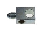 Redhorse Performance 342 Series Inverted Flare Male Tee Adapters 342-03-03 Brake Fittings, Adapters, Steel, Nickel, 3/8 in.-24 Female Threads, -3 AN Threads, Each thumbnail 2