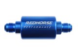 Redhorse Performance 4151 Series 100 Microns Fuel Filter with -6 AN Inlet Size 4151-06-1 Filter, Inline Mount, Aluminum, Blue Anodized, Microns, Male Inlet/Outlet, Each thumbnail 1