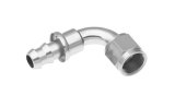 Redhorse Performance 2000 Series Push-Lock Hose Ends 2090-08-5 Ends, Series, Push Lock, -8 AN Female Threads, Socketless barb, 90 degree, -8 AN Hose, Aluminum, Clear Anodized, Each thumbnail 1