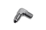Redhorse Performance 3200 Series Banjo Fittings 322-03-02 Brake Fittings, Fittings, 90 degree, Steel, Natural, 1/8 in. NPT Male Threads, -3 AN Male Threads, Each thumbnail 1