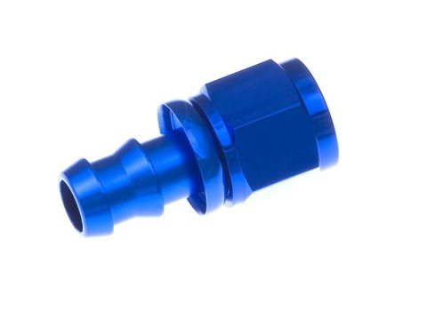 Redhorse Performance 2000 Series Push-Lock Hose Ends 2000-10-1 Ends, Series, Push Lock, -10 AN Female Threads, Socketless barb, Straight, -10 AN Hose, Aluminum, Blue Anodized, Each