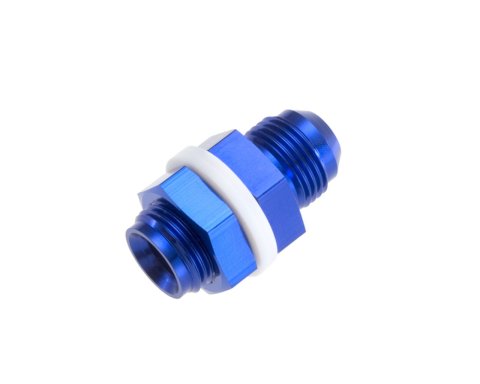 Redhorse Performance 8832 Series High-Flow Bulkhead Fittings 8832-08-1 Fitting, -8 AN Thread, Straight, Aluminum, Blue Anodized, Each thumbnail 2